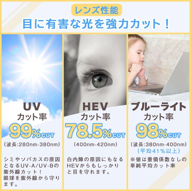 キッズ用ブルーライトカットメガネ 3