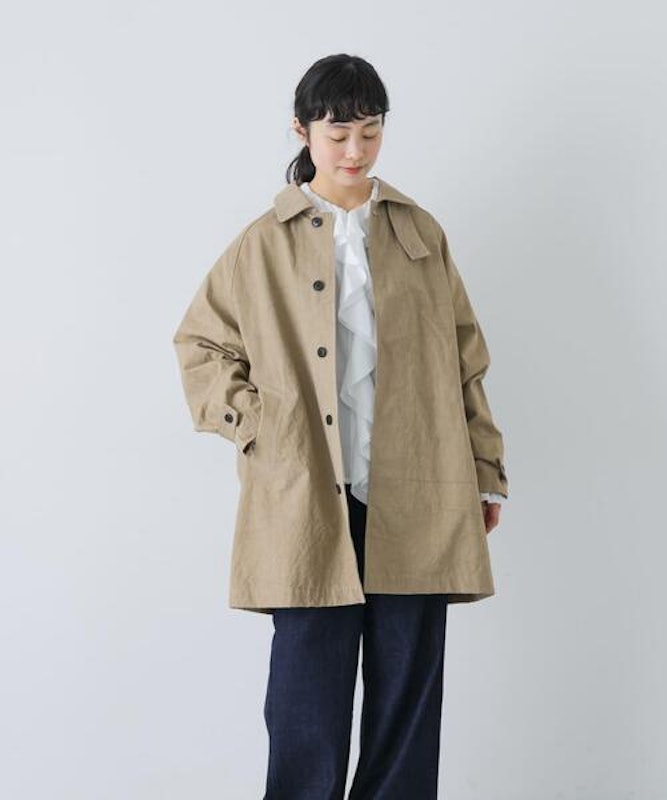 コットンバックタックショートコート 1
