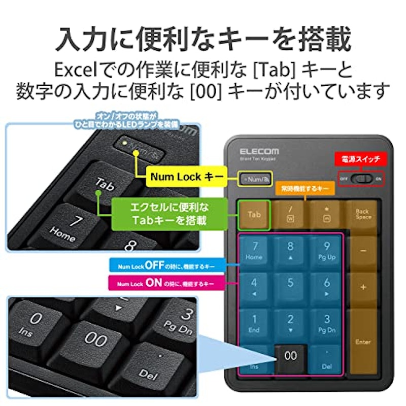 Bluetooth静音テンキーパッド 4