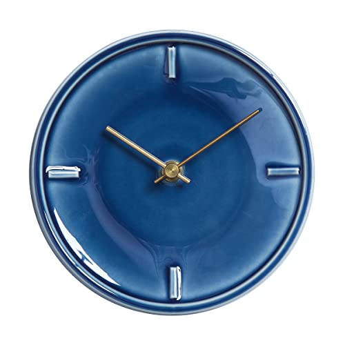 陶磁器製時計 GLAZED CLOCK ペールブルー 1