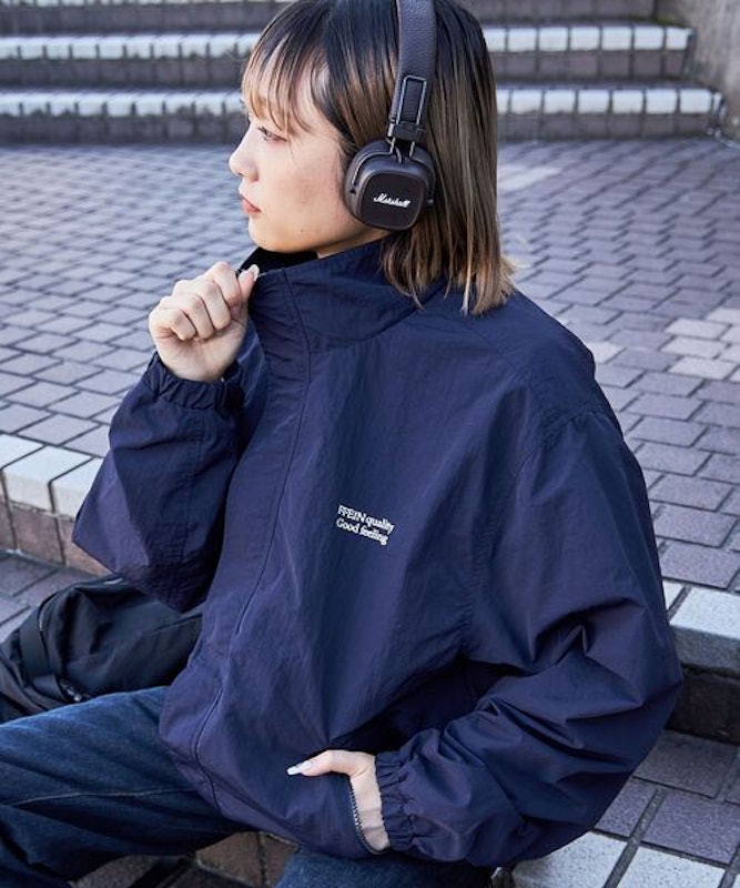 FFEIN スタンドカラーナイロンジップアップジャケット 3