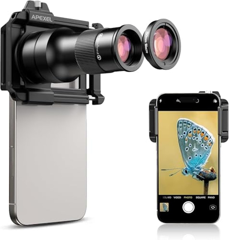 スマホ望遠レンズ 6倍望遠+10倍マクロレンズ 1
