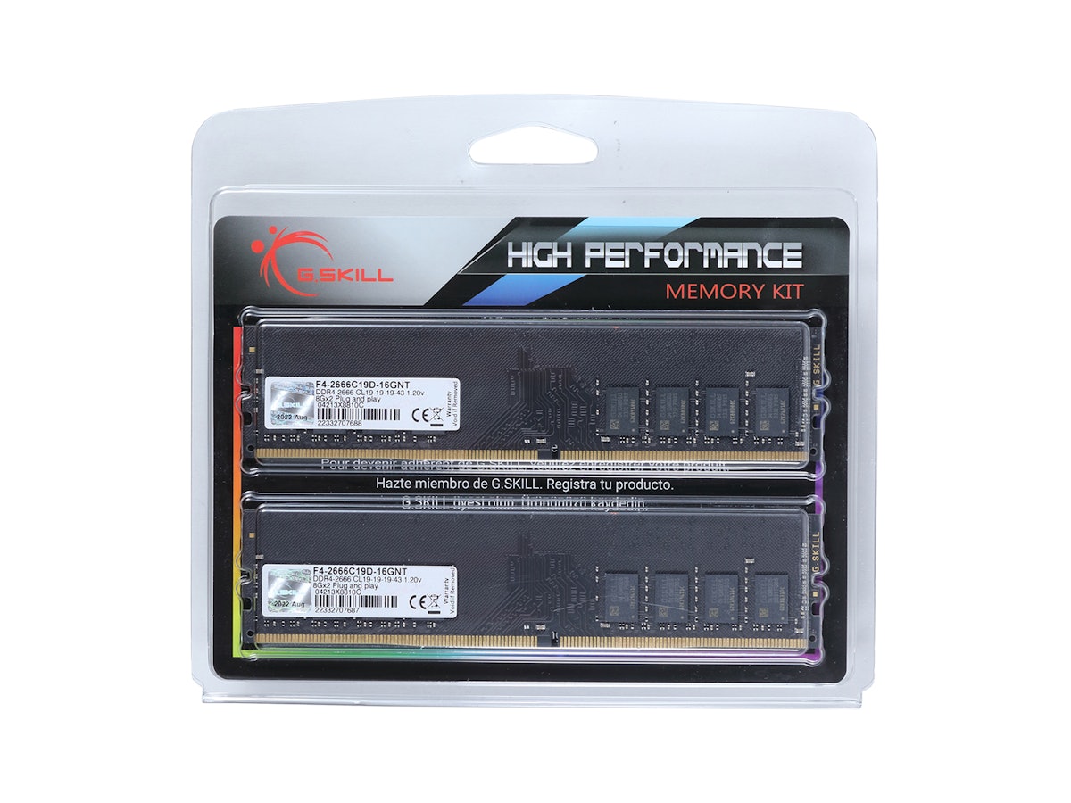 G.SKILL DDR4 メモリモジュール F4-2666C19D-16GNTをレビュー G.SKILL DDR4 メモリモジュール F4-2666C19D-16GNTをレビュー