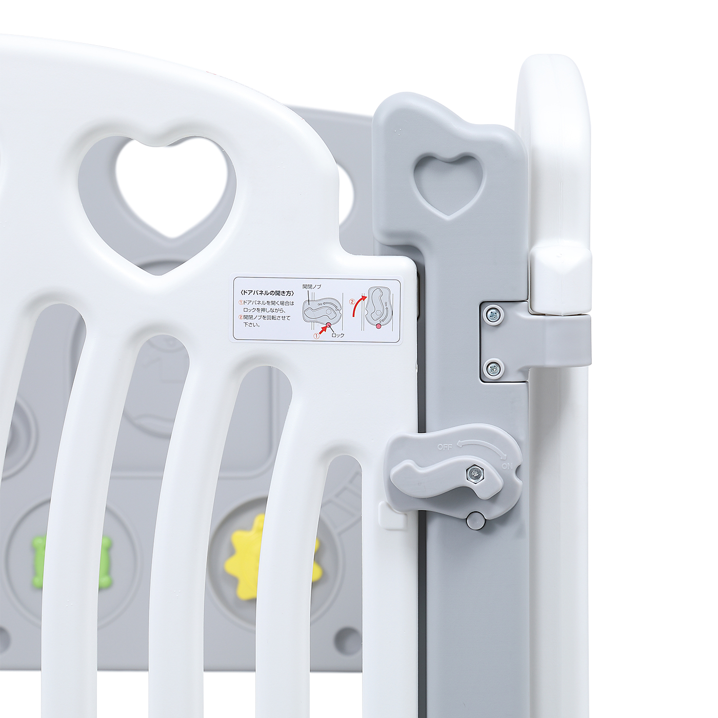 中古 カトージ ベビーサークル 2ドア コロコロランドⅡ ベビーサークル 2ドア コロコロランドⅡ（ホワイト&グレー