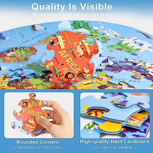 モンテッソーリ アフリカ地図パズル Montessori いこん Puzzle Map of 