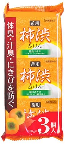 【薬用石鹸】柿の葉石鹸「渋の泡」6個セット 薬用石鹸】柿の葉石鹸「渋の泡」6個セット