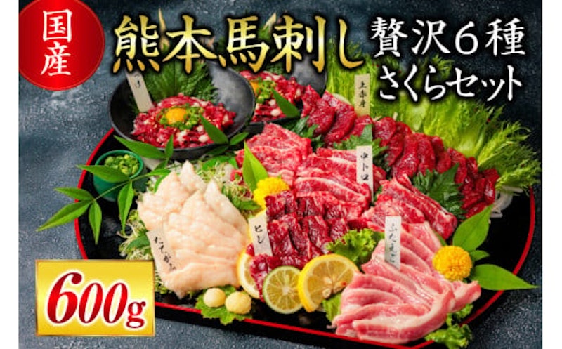 国産 熊本馬刺し 贅沢6種 さくらセット 1