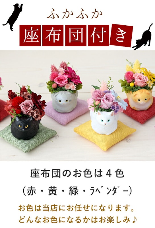 プリザーブドフラワー くつろぎねこ 5
