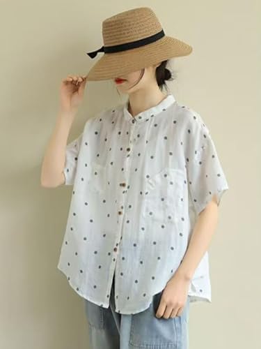  リネンシャツ レディース  2