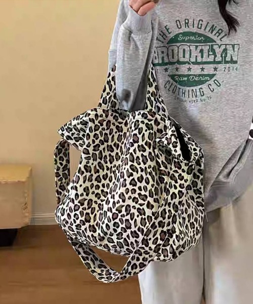 ヒョウ柄BIGトートバッグ 2