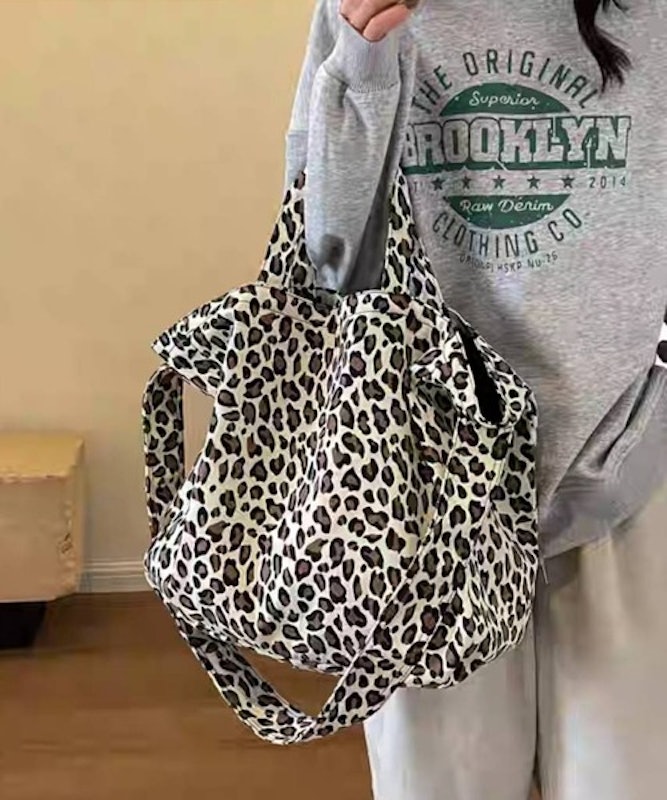 ヒョウ柄BIGトートバッグ 2