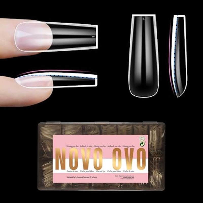 Long Square Nail Tips NATURAL 1