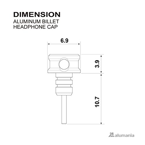 alumania ALUMINUM BILLET HEADPHONE CAP for 3.5mm PLUG 4