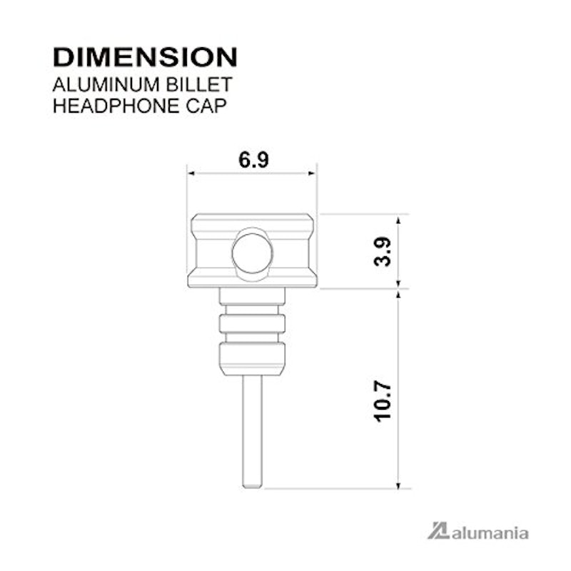 alumania ALUMINUM BILLET HEADPHONE CAP for 3.5mm PLUG 4