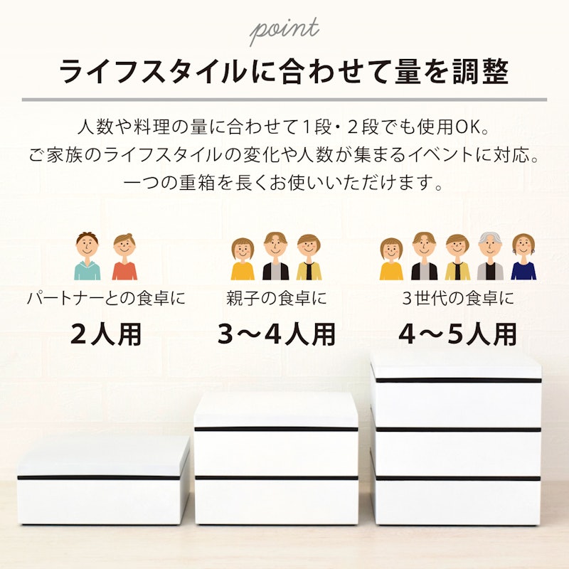 NO MARK 3段重箱 3