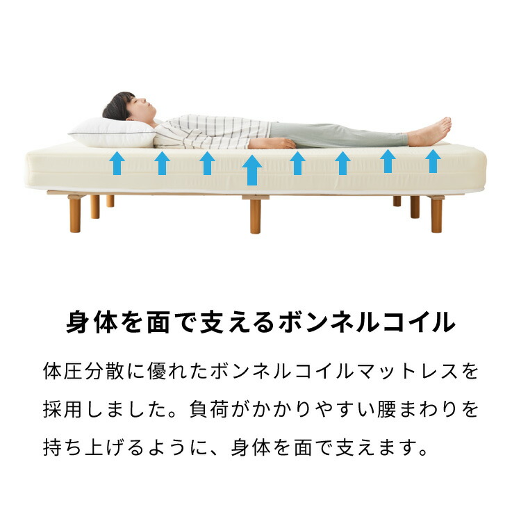 脚付きボンネルコイルマットレス 2