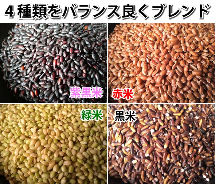 国産 古代米 4種混合 3
