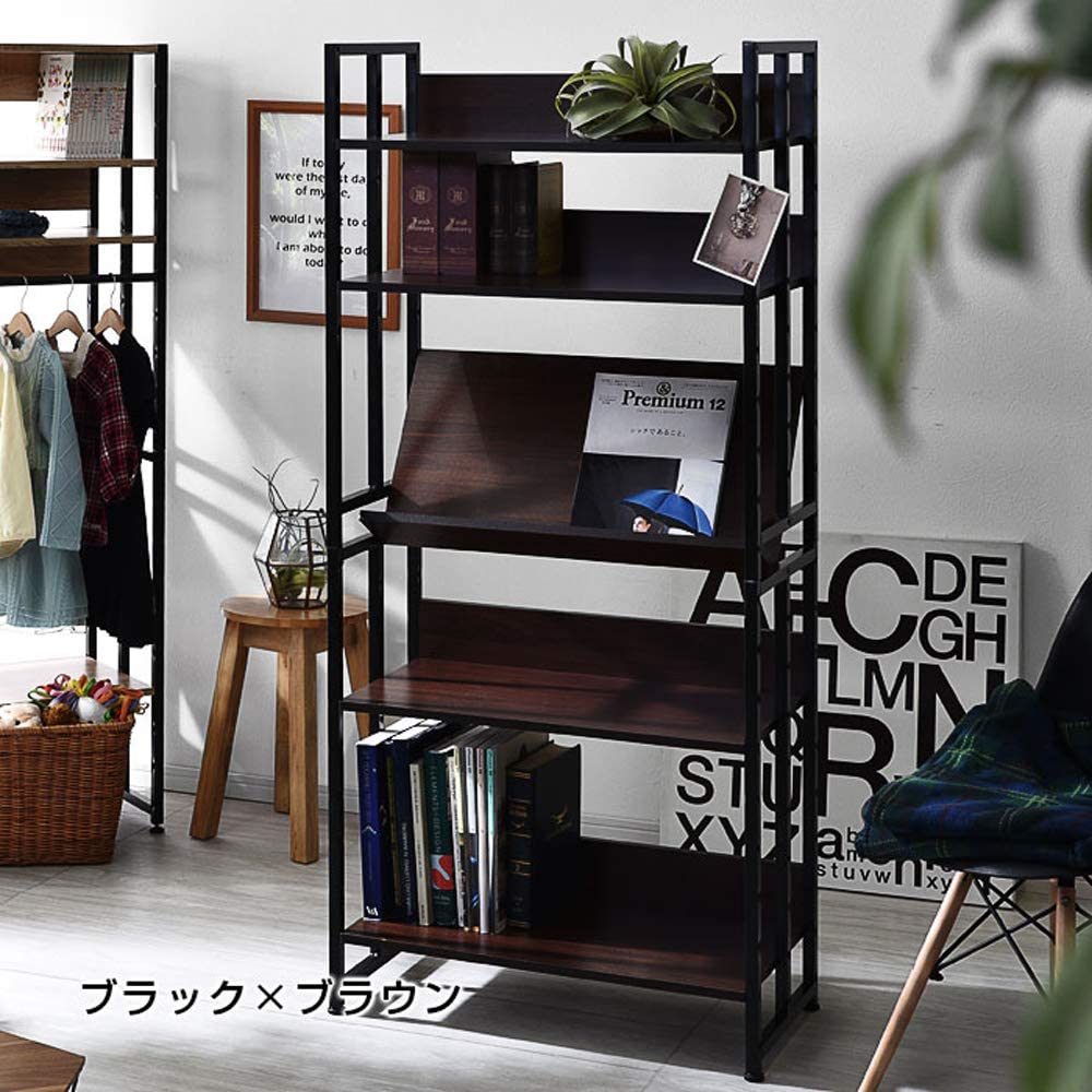 収納棚 リビング収納 幅121cm 3段 ブラック スチールフレーム アジャスター付き ワイドラック リビング 店舗 インテリア家具 収納棚 リビング収納 幅121cm 3段 ブラック スチールフレーム