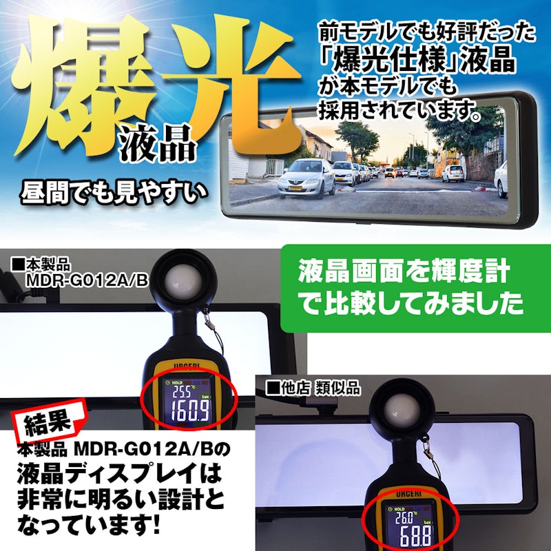 ドライブレコーダー ミラー型 2