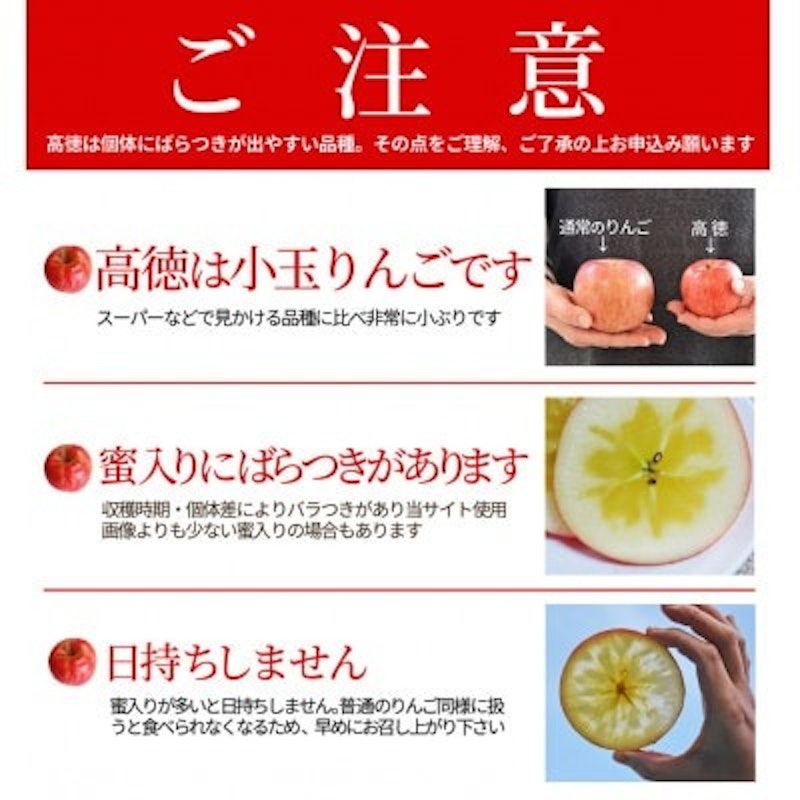 蜜入りりんご高徳 ギフトBOX入 4