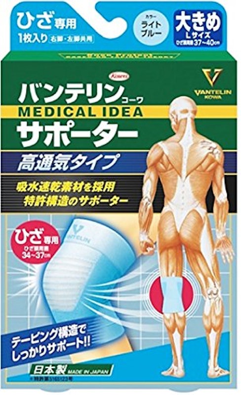 高通気サポーター ひざ専用 1