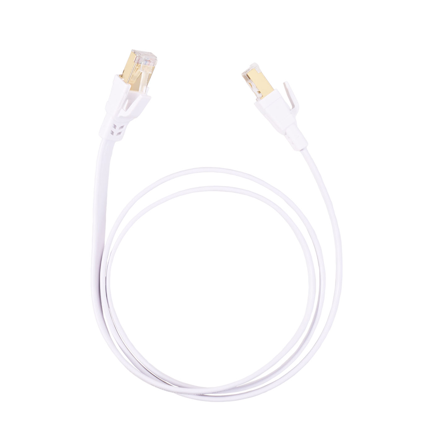 未使用　CAT8 LANケーブル 1m ホワイト CAT8 LANケーブル／1m／ホワイト／25G/40G 2000MHz／PoE++ 100W対応／S