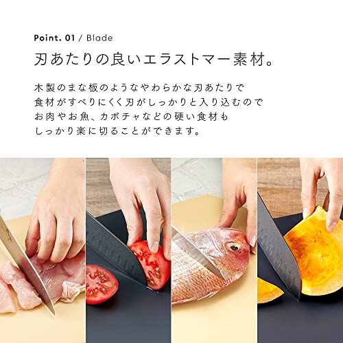 食洗機対応 丸いまな板耐熱エラストマー 水切りマット付き 3