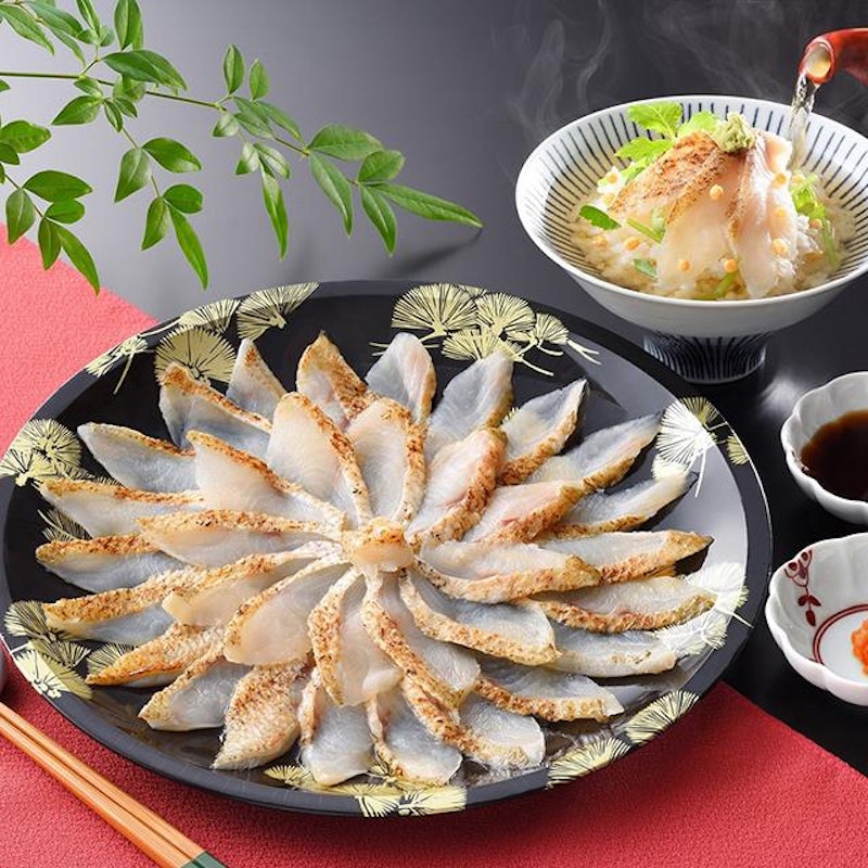 下関産のどぐろ炙り刺し 1