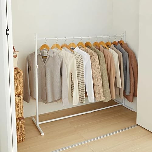 突っ張り棒 ハンガーラック 突っ張り棒 ハンガーラック 2段 幅170-220cm 伸縮 耐荷重100kg 高さ