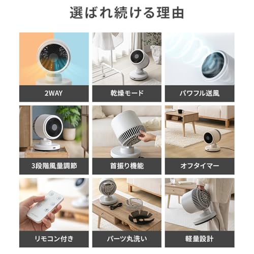 温風冷風 2WAYサーキュレーター 2