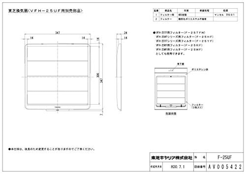 換気扇フィルター 2