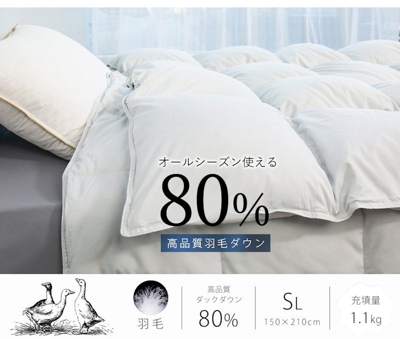 2枚合わせ羽毛布団 1