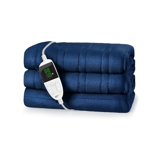 本日終了❕コメントで6500円へ　電気毛布 電磁波カット　 温度調節 タイマー 楽天市場】電気毛布 電磁波カット 掛け敷き 洗える ひざ掛け