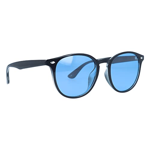 高級 ボストン ブルーレンズ カラーレンズ サングラス メンズ カラー