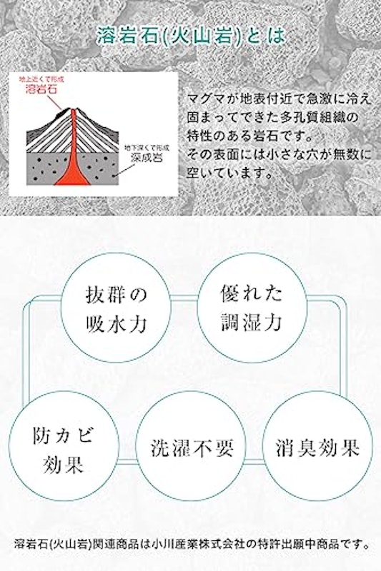 溶岩石バスマット 4