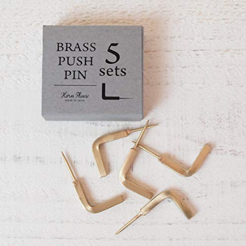BRASS プッシュピン Lフック 1
