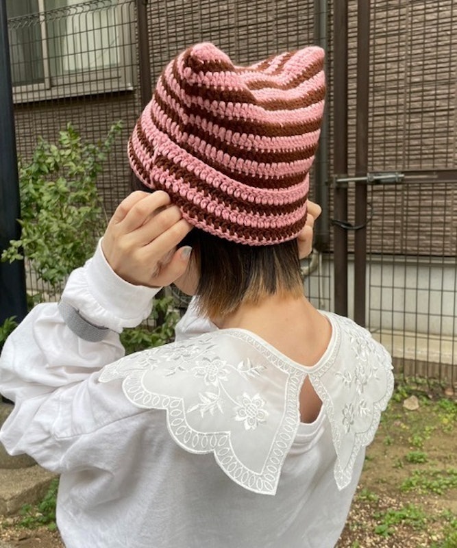 猫耳ボーダーワッチCAP 2