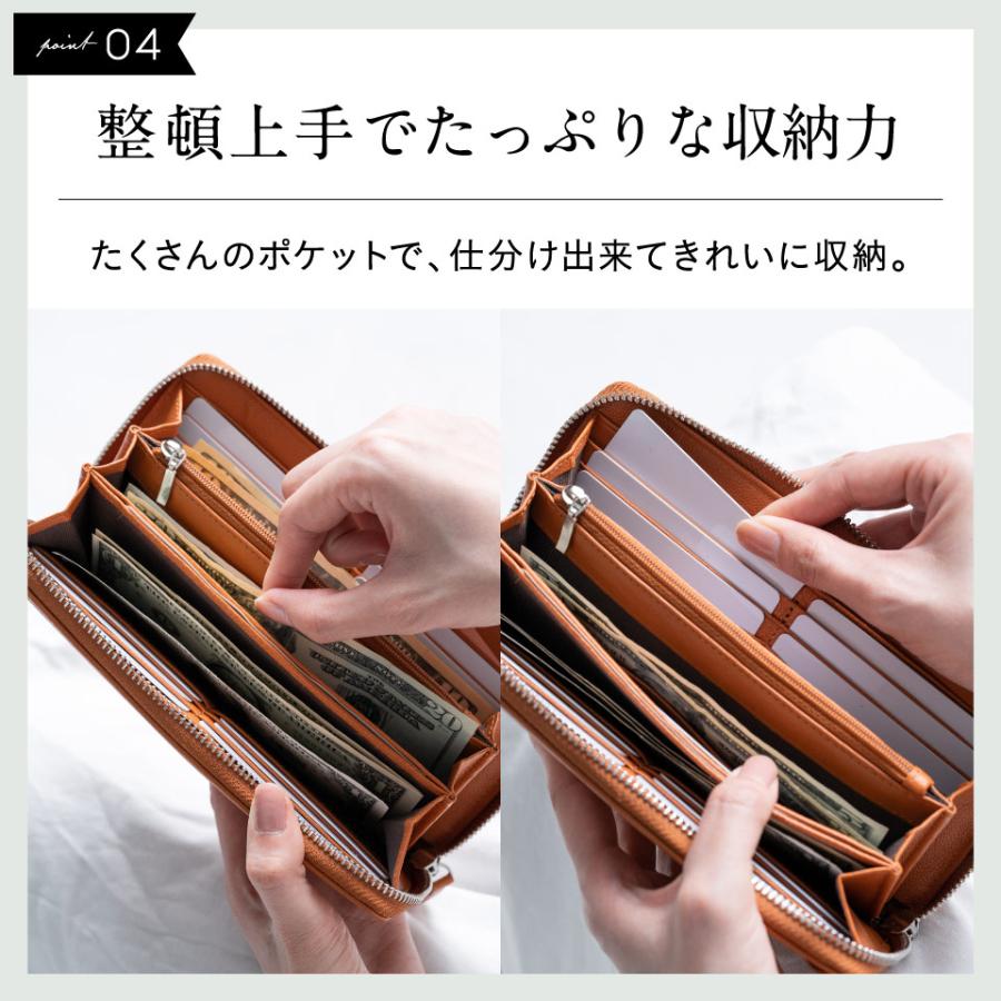 エコレザー ソフトシュリンク YKKラウンドファスナー長財布 6