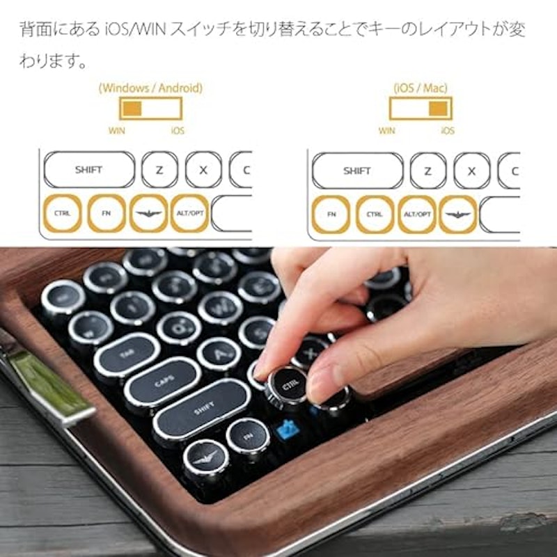 タイプライター風レトロキーボード PENNA 7