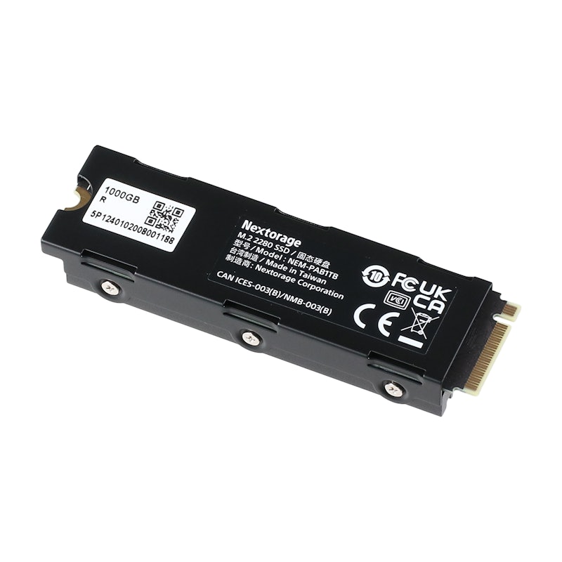 Nextorage NEM-PAB M.2 2280 PCIe 4.0 NVMe SSD + ヒートシンク Nextorage NEM-PAB M.2 2280 PCIe 4.0 NVMe SSD + ヒートシンク