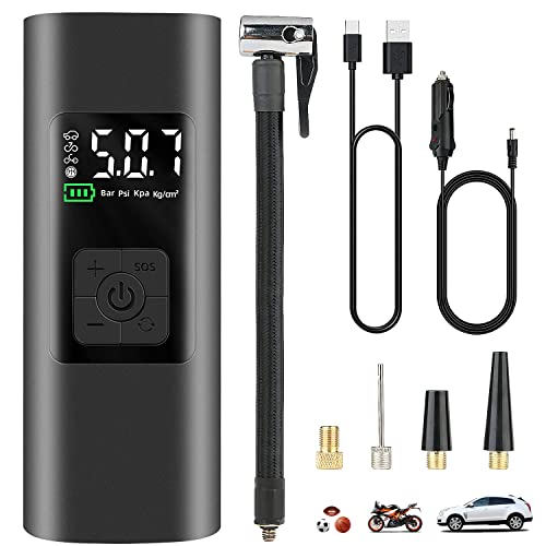 4500mAh エアコンプレッサー 電動エアポンプ 充電式 最大150PSI 最大150PSI エアコンプレッサー 4500mAh 電動エアポンプ 充電式