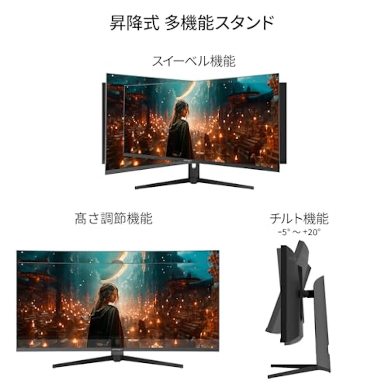 37.5インチ曲面ゲーミングモニター 3
