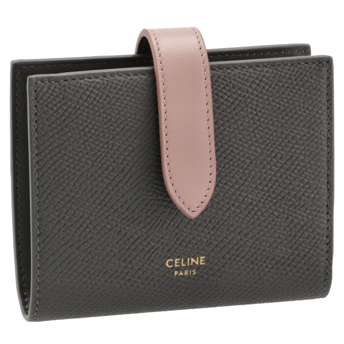 CELINE セリーヌ コンパクトウォレット バイカラー ラウンドジップ0019 