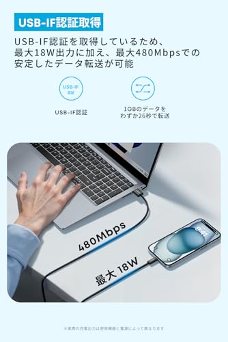 USB-C & USB-A ケーブル 2