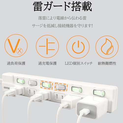 AKIRARI 電源タップ 4
