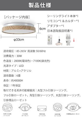 LEDシーリングライト 6