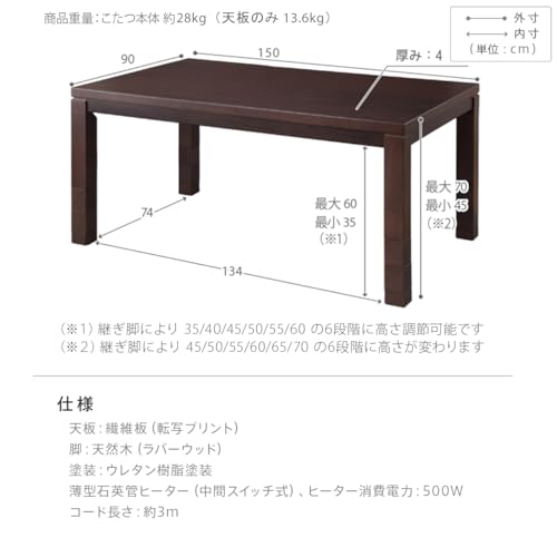 スクット ダイニングこたつ 2