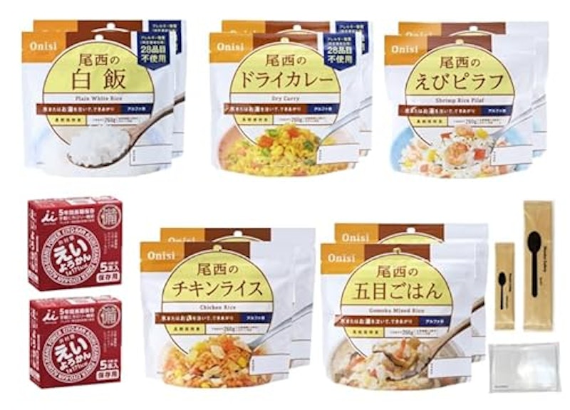 アルファ米5種類+えいようかんセット 1