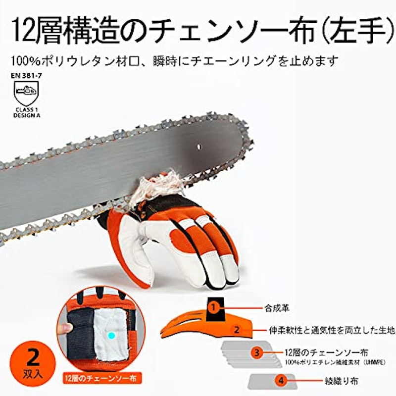 Vgo チェーンソー手袋 3