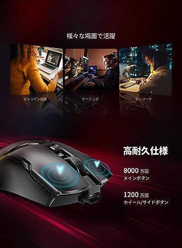 ゲーミングマウス ワイヤレス  7